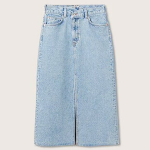 Mango High-waisted slit denim skirt - Picture 1 of 3